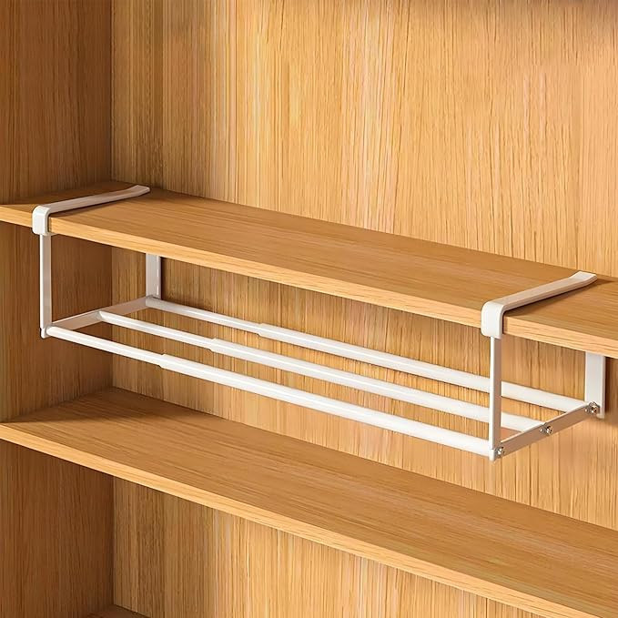 1 Pack Expandable Shoe Rack - Under Cabinet Telescopic Shelf Adjustable 16" to 28" Hanging Shoe R... | Amazon (US)