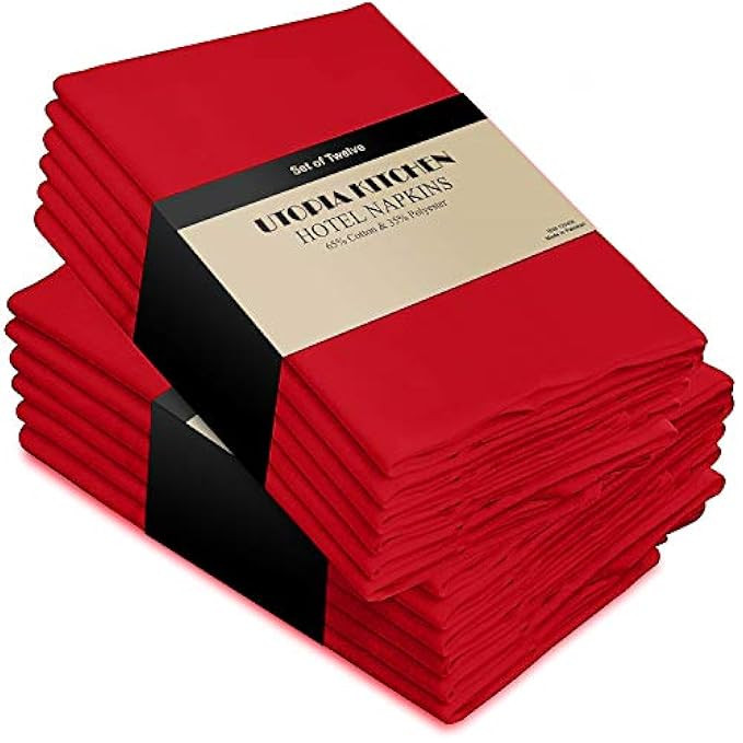 Utopia Kitchen Cotton Dinner Napkins 12 Pack (18 inches x 18 inches) - Soft and Comfortable - Durabl | Amazon (US)