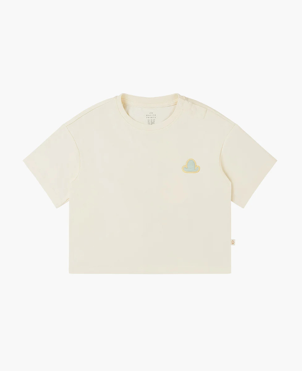 Quick Dry Cotton Short Sleeve Tee - Cloud | Petite Revery