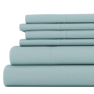 6-Piece Solid Ocean King Bed Sheet Set | The Home Depot