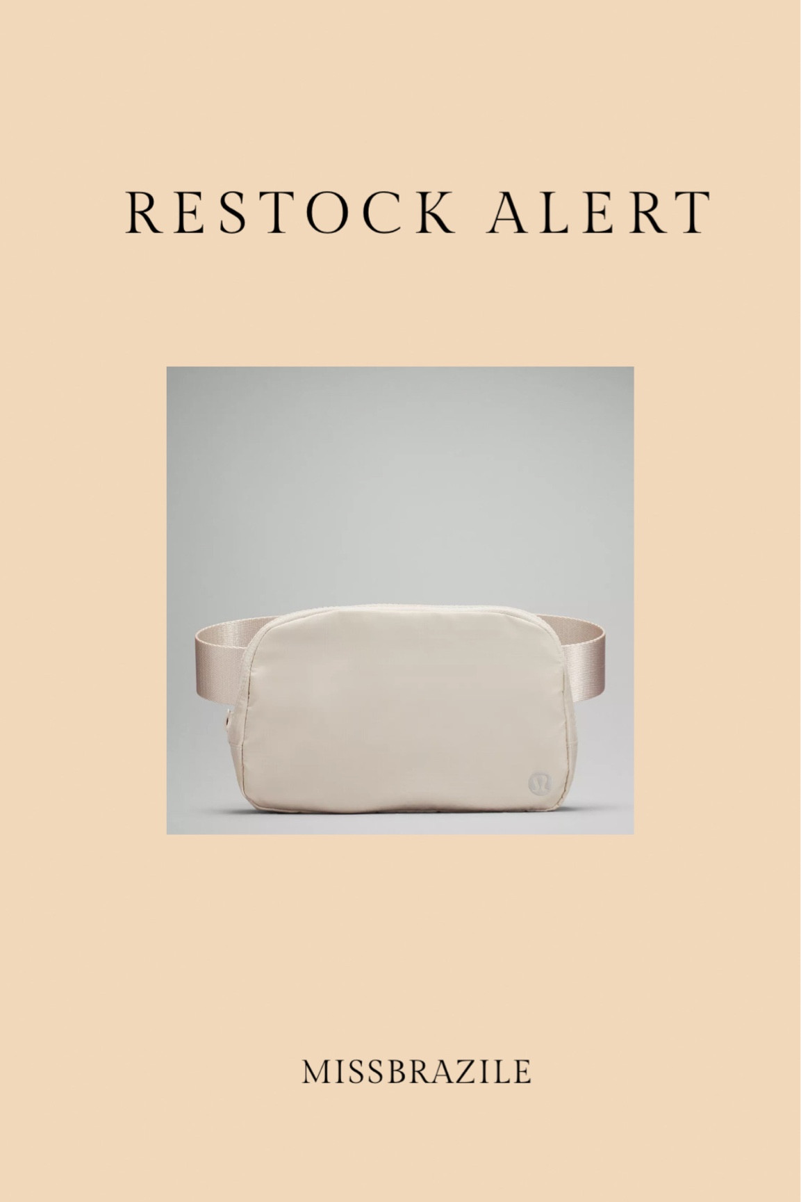 LULULEMON WHITE OPAL EVERYDAY BELT BAG

#LTKSeasonal #LTKunder100 #LTKstyletip