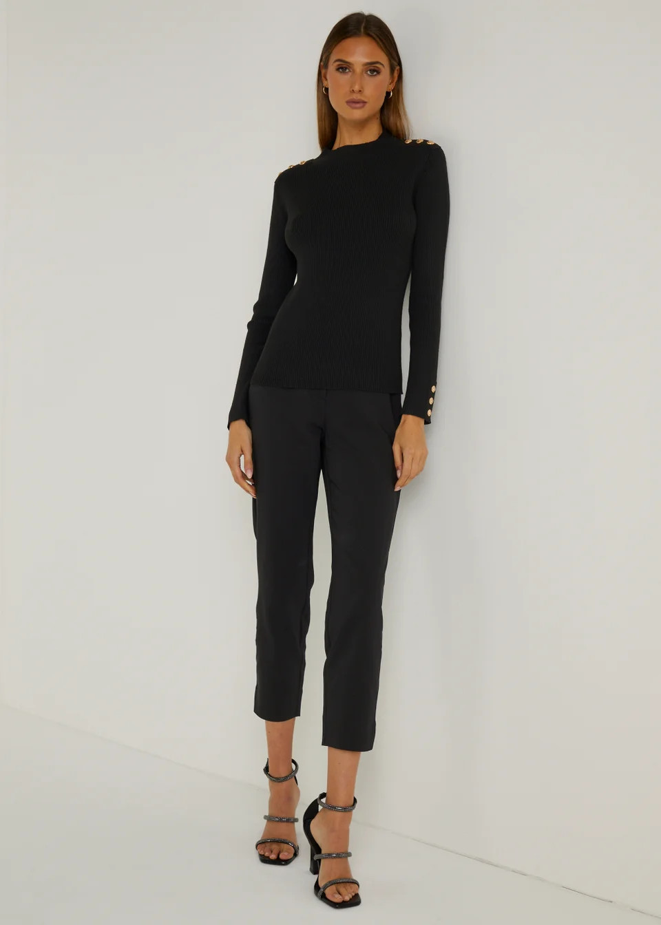 Et Vous Black Capri Trousers - Size 18 | Matalan (UK)