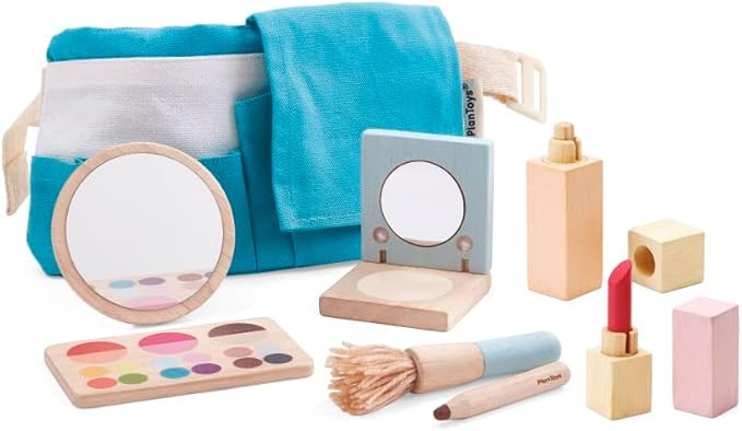 PlanToys Make Up Set for Kids - Sustainably Made from Rubberwood Featuring Organic-Pigment Colori... | Amazon (US)