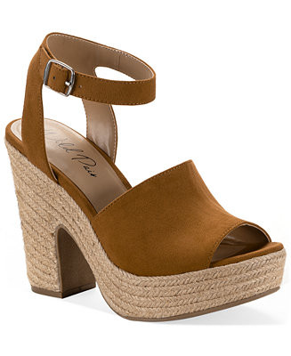 Wild Pair Women's Victoire Espadrille Block Heel Dress Sandals, Macy's Exclusive - Macy's | Macy's