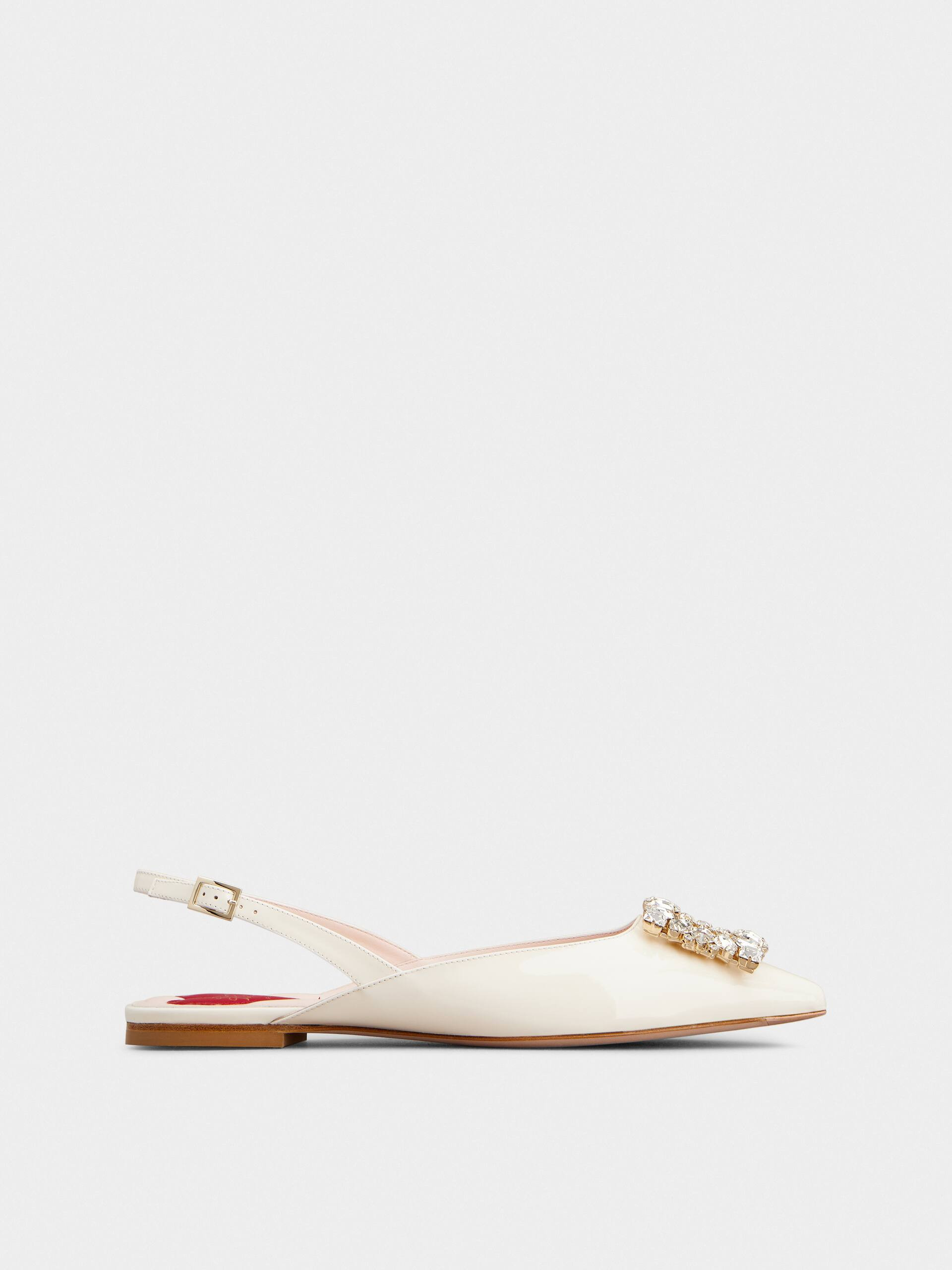Strass Buckle Slingback Ballerinas in Patent Leather | Roger Vivier US