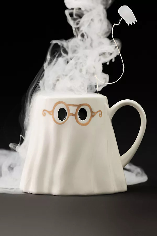 Stoneware 24k Gold Accent Ghost Mug | Anthropologie (US)