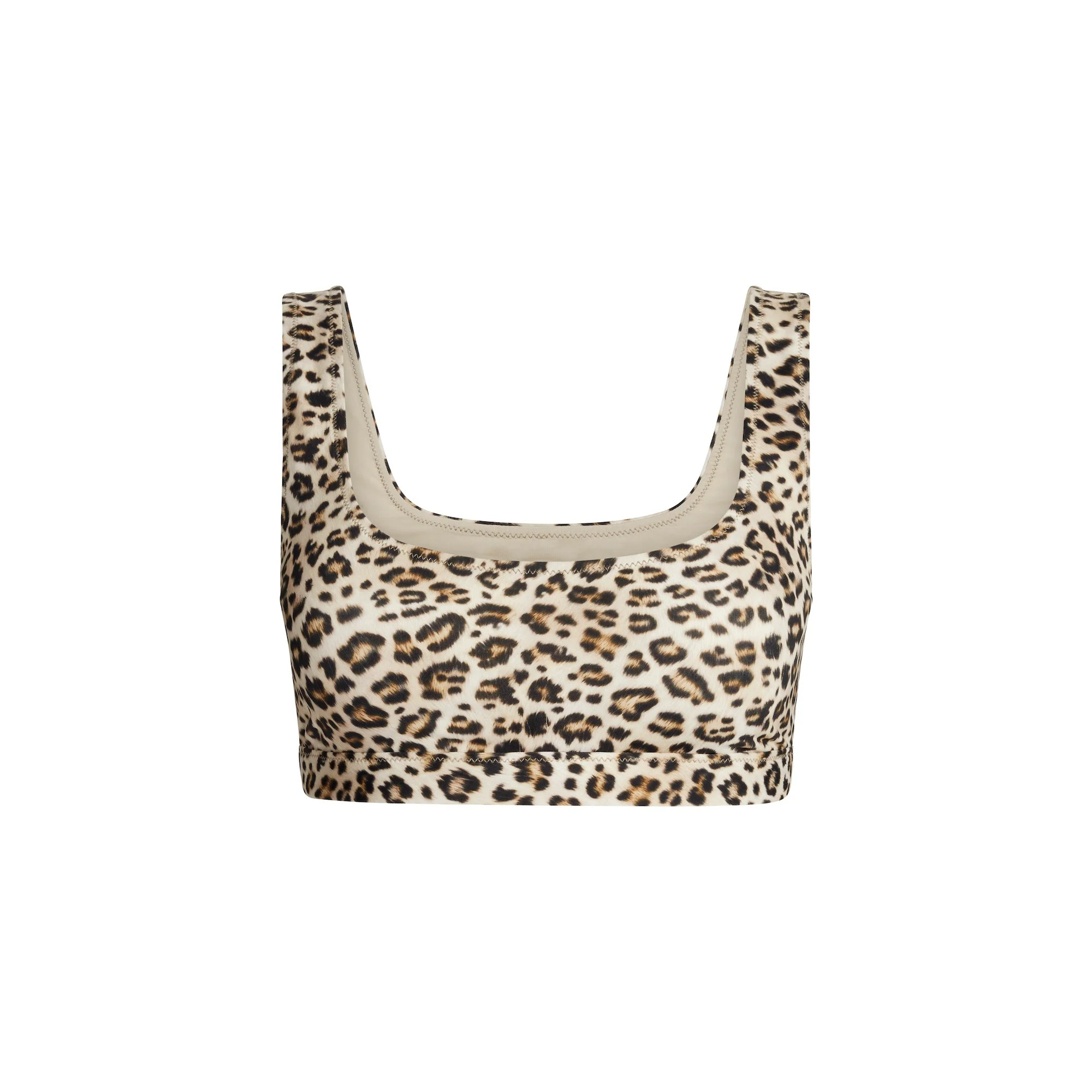 SIGNATURE SWIM TANK BIKINI TOP | CHAMPAGNE LEOPARD PRINT | SKIMS (US)