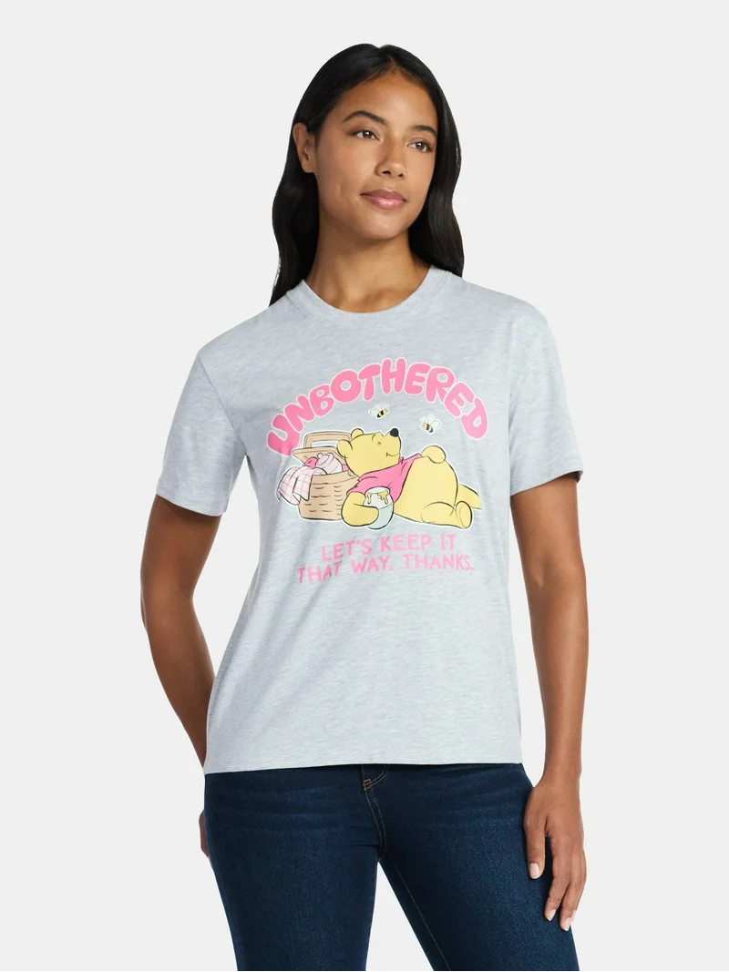 Winnie the Pooh Women's Graphic Tee with Short Sleeves, Sizes XXS-XXL | Walmart (US)
