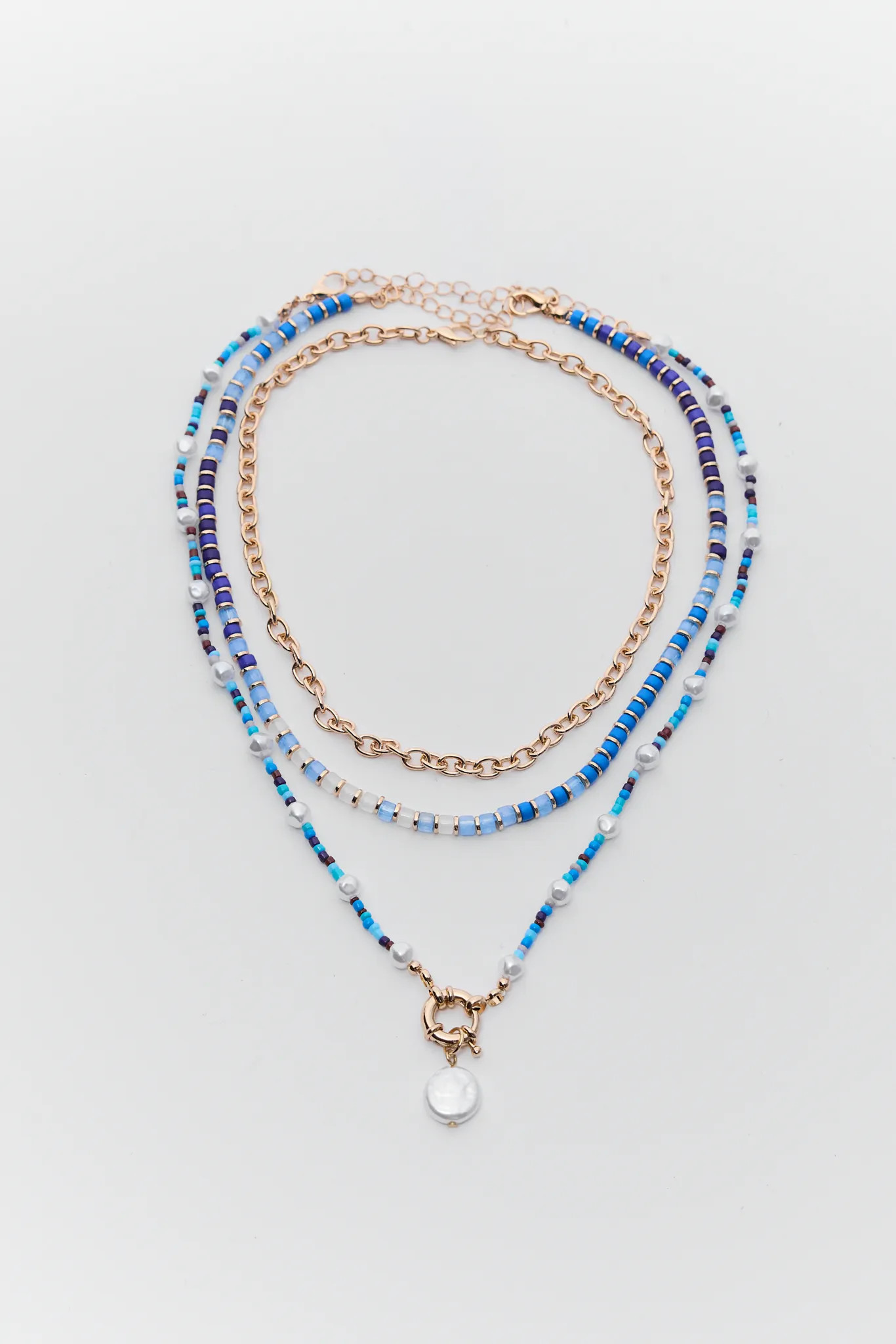 Hayden Blue Beaded Necklace Set | Avara