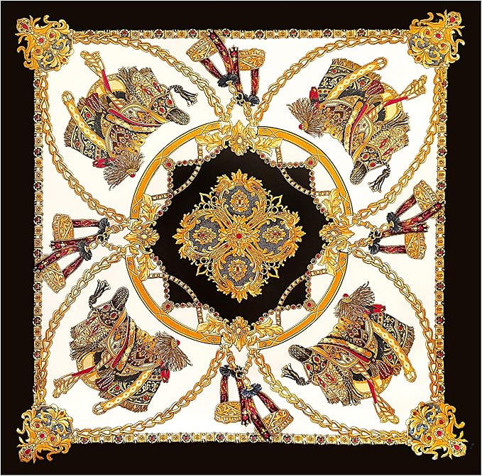 Large Silk Like Satin Scarf Neck Head Wrap 35 Inch Square | Amazon (US)