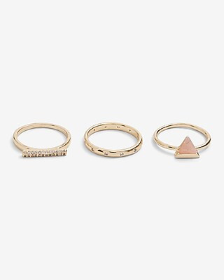 3 Piece Stone Embellished Ring Set | Express
