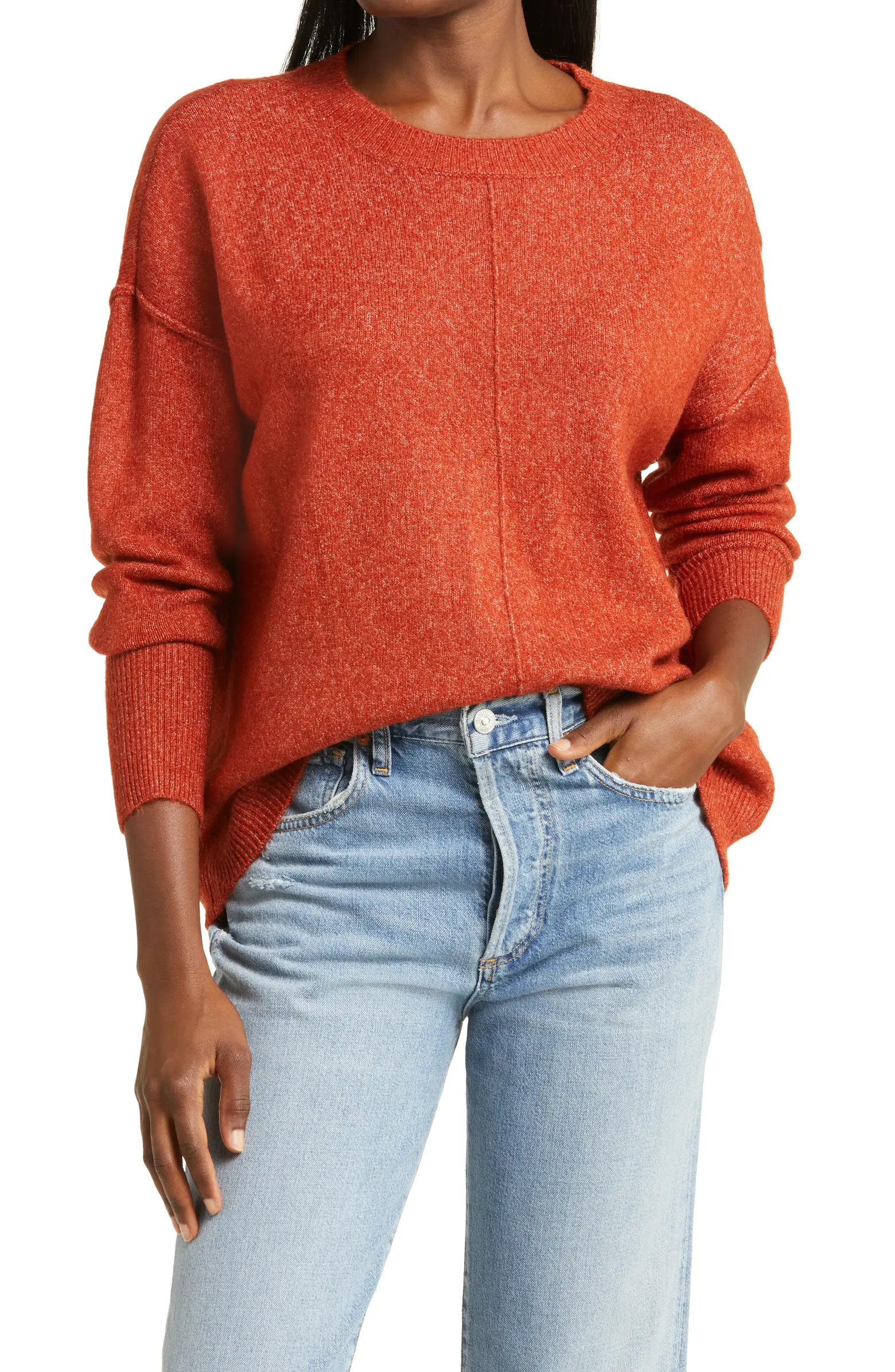 Exposed Seam Crewneck Sweater | Nordstrom