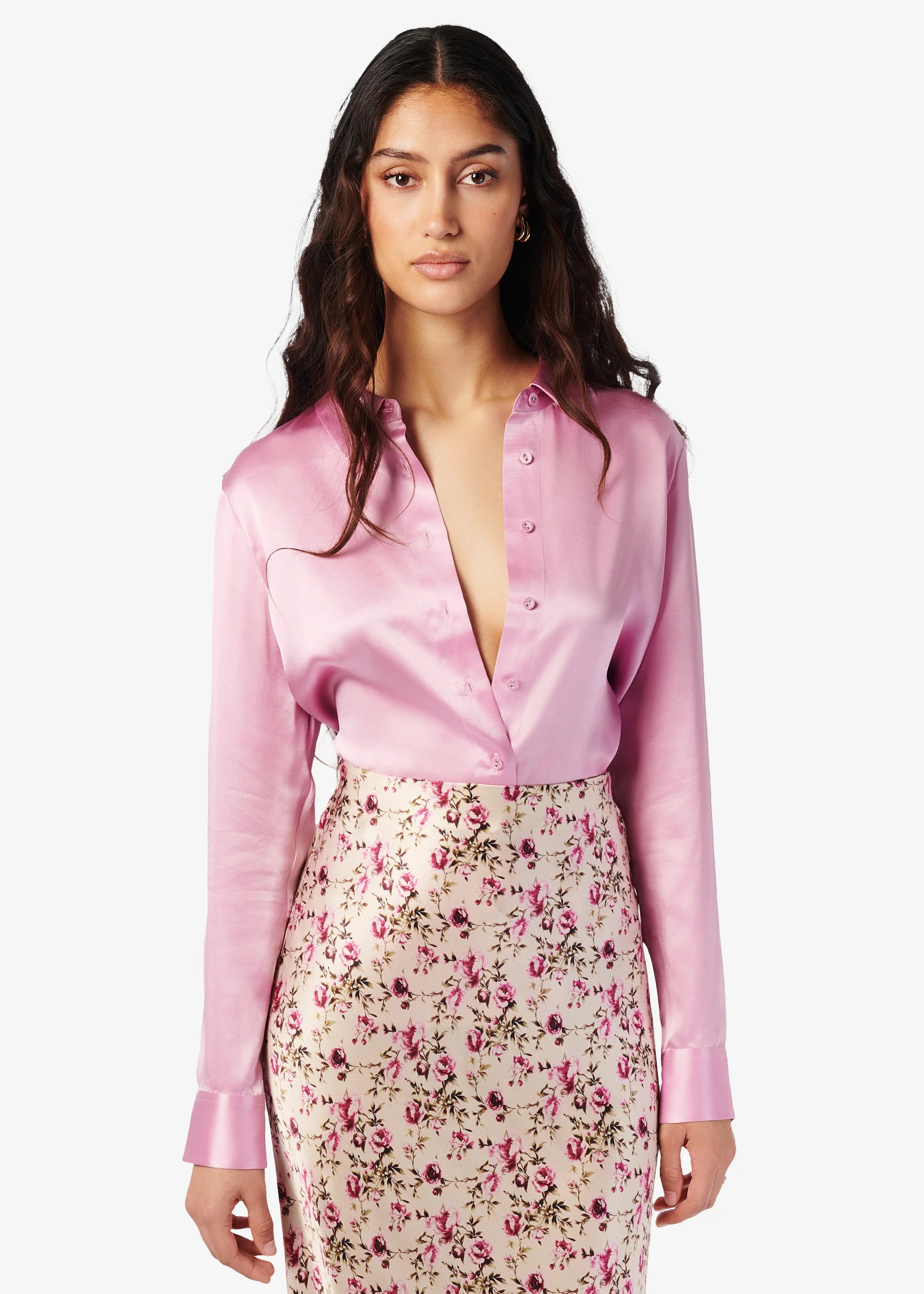 Crosby Silk Blouse Camellia | CAMI NYC