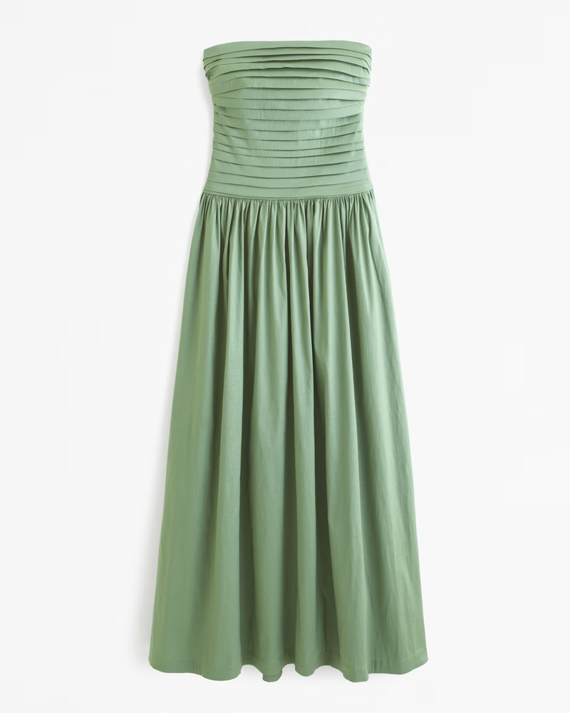 Emerson Strapless Drop-Waist Gown | Abercrombie & Fitch (US)