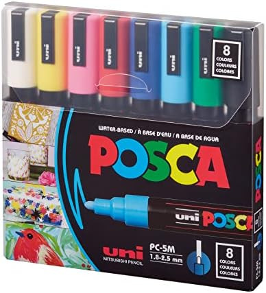 POSCA 8-Color Paint Marker Set, PC-5M Medium | Amazon (US)