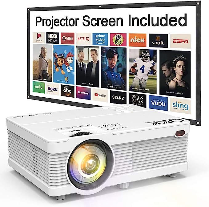 QKK Mini Projector 6500Lumens Portable LCD Projector [100" Projector Screen Included] Full HD 108... | Amazon (US)