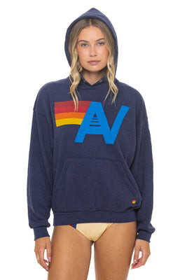 LOGO PULLOVER RELAXED HOODIE - NAVY | Aviator Nation