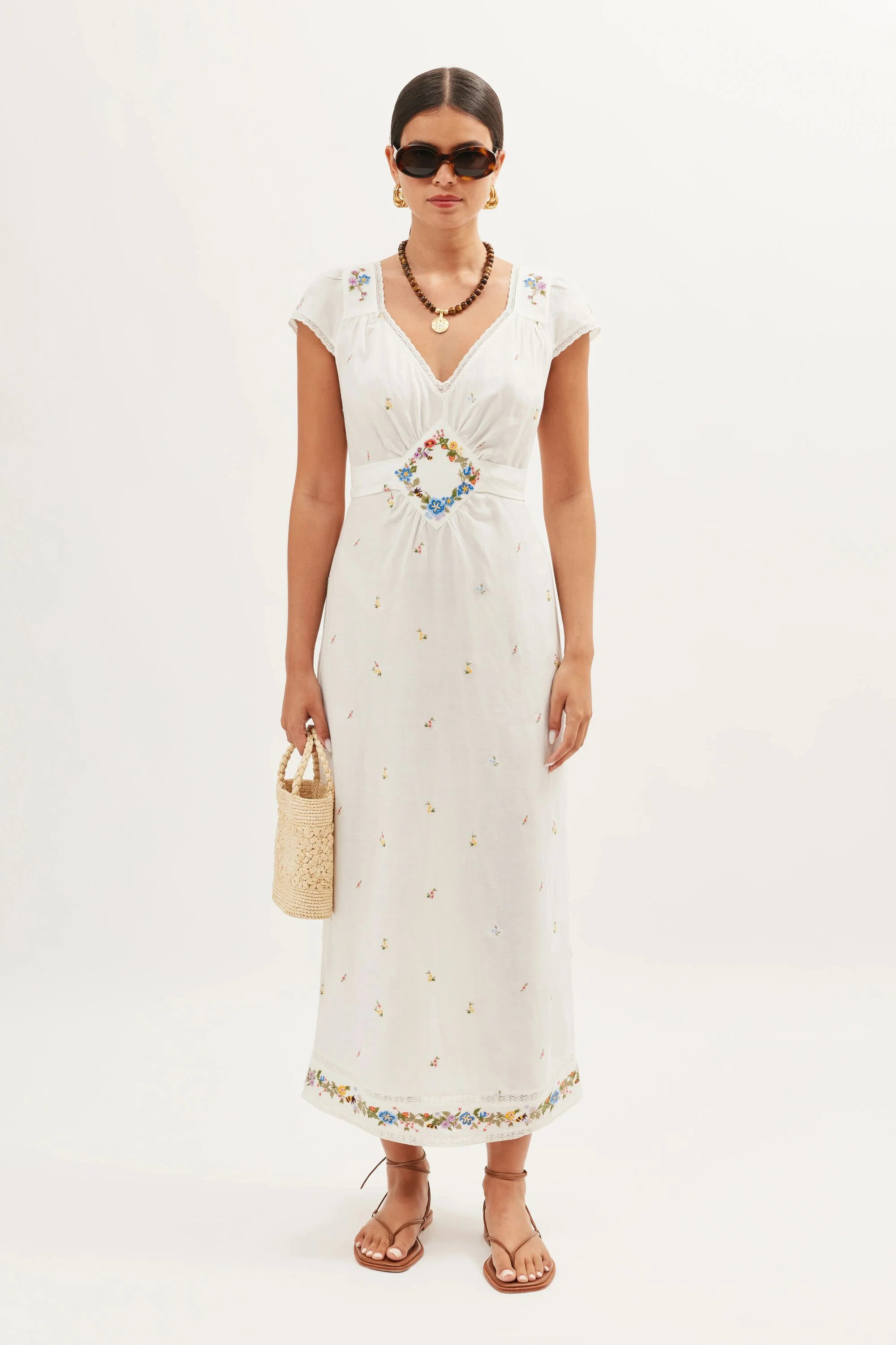 Carey  -  Meadow Embroidery Ivory | Rixo