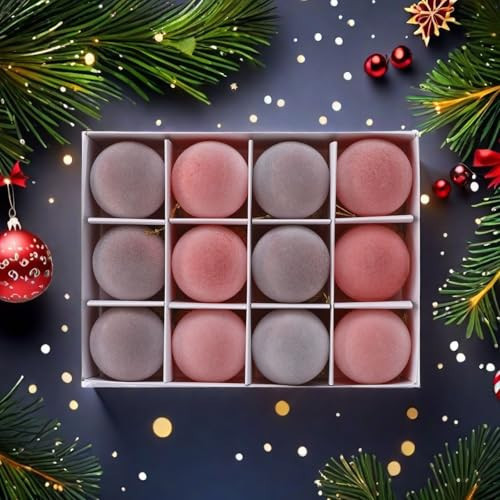 Velvet Christmas Ornaments,Velvet Ornaments for Christmas Tree, Wreath & Party Decorations,with Hanging Loop (Velvet 007, 12pcs) | Amazon (US)
