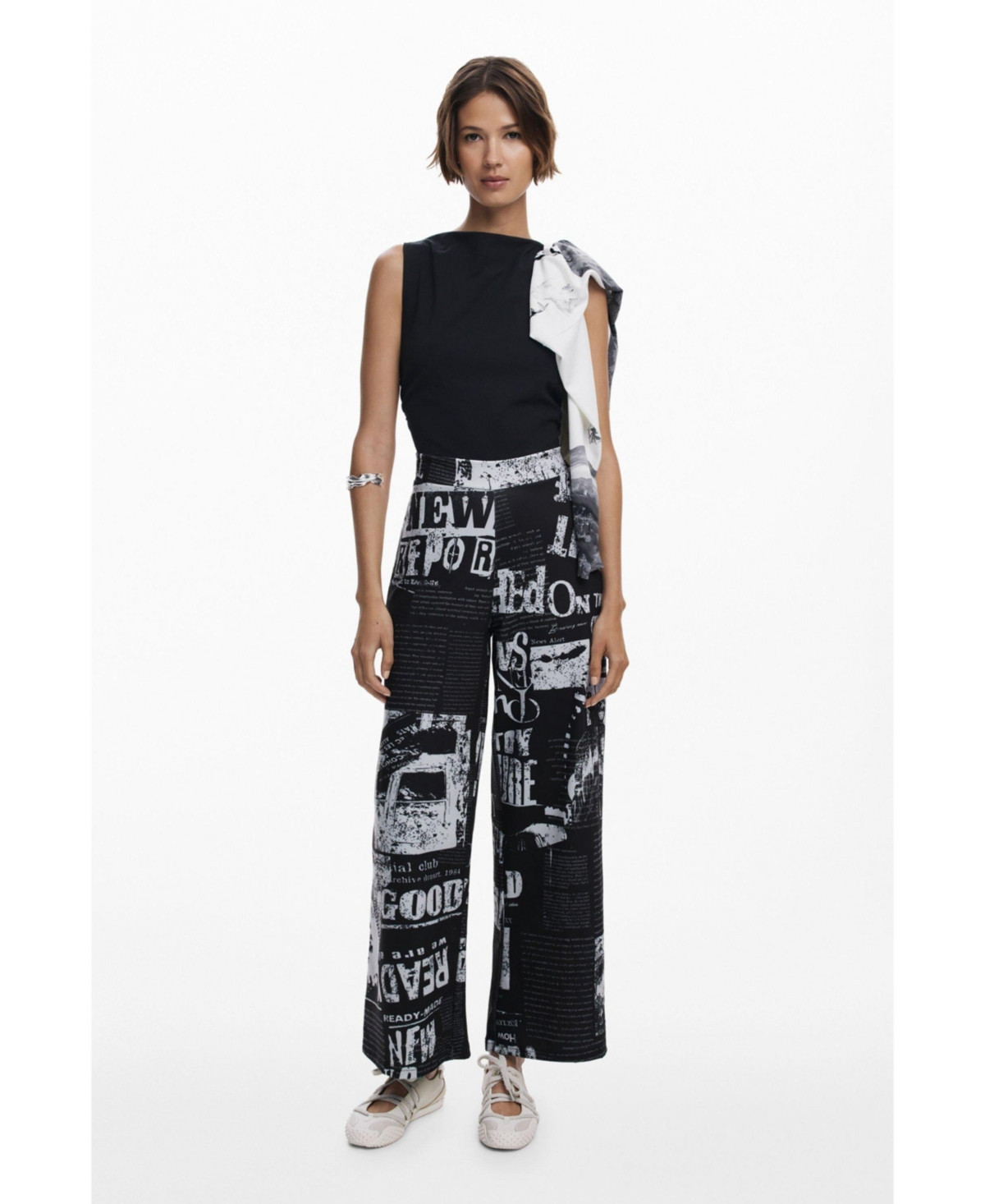 Desigual Women's Combined newspaper jumpsuit - Black | Macy's