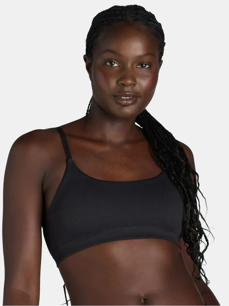 No Boundaries Women's Seamless Ribbed Cami Bralette, Sizes XS-3XL | Walmart (US)