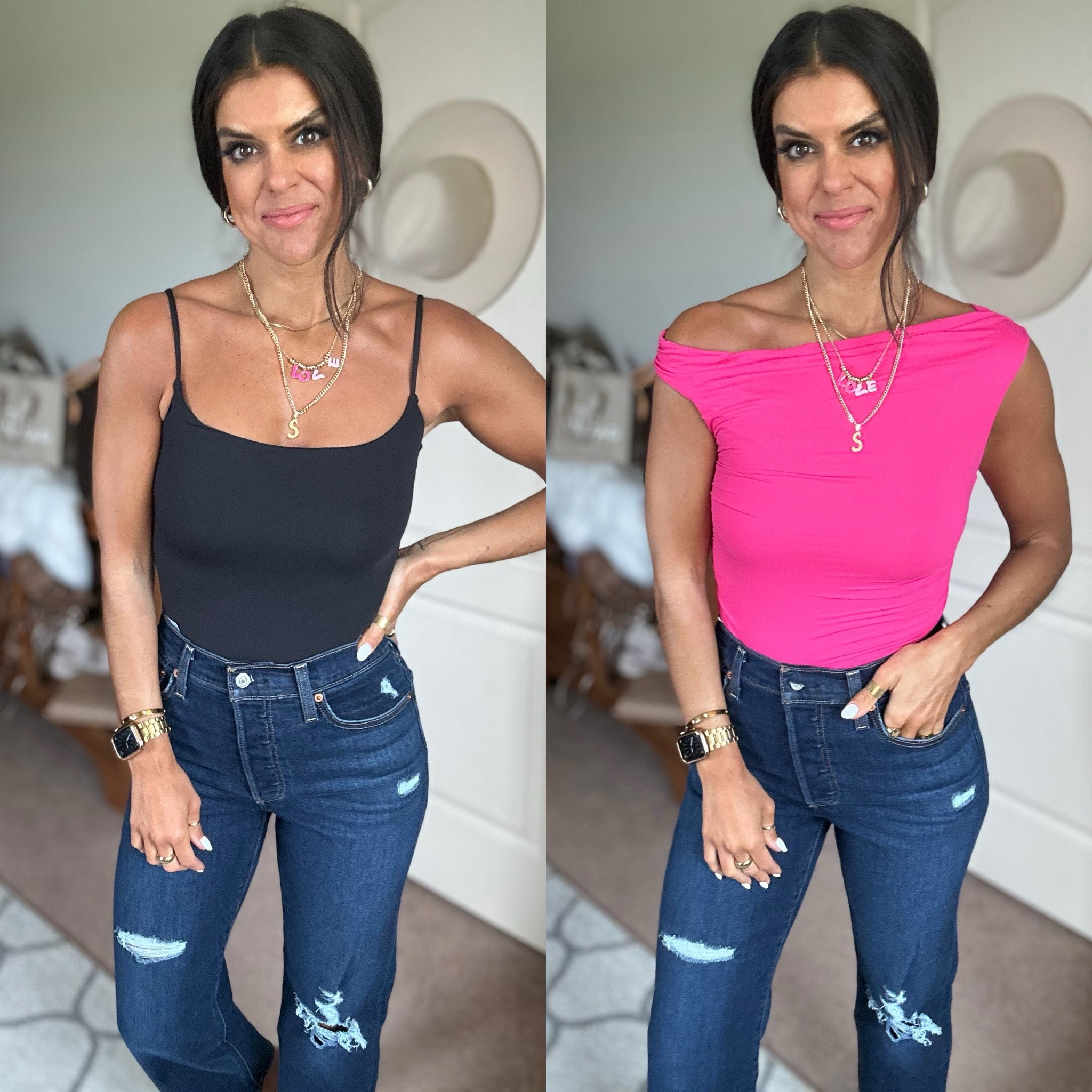 Amazon seamless tops for summer! wearing size small. Levi jeans tts 

#LTKstyletip #LTKsalealert #LTKfindsunder100