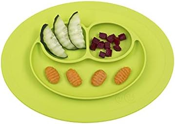 ezpz Mini Mat (Lime) - 100% Silicone Suction Plate with Built-in Placemat for Infants + Toddlers ... | Amazon (US)