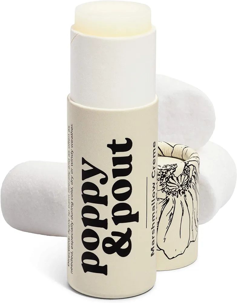 Poppy & Pout 100% Natural Lip Balm, 0.3oz Cardboard Tube, Hand-filled - Beeswax, Vitamin E, Organ... | Amazon (US)