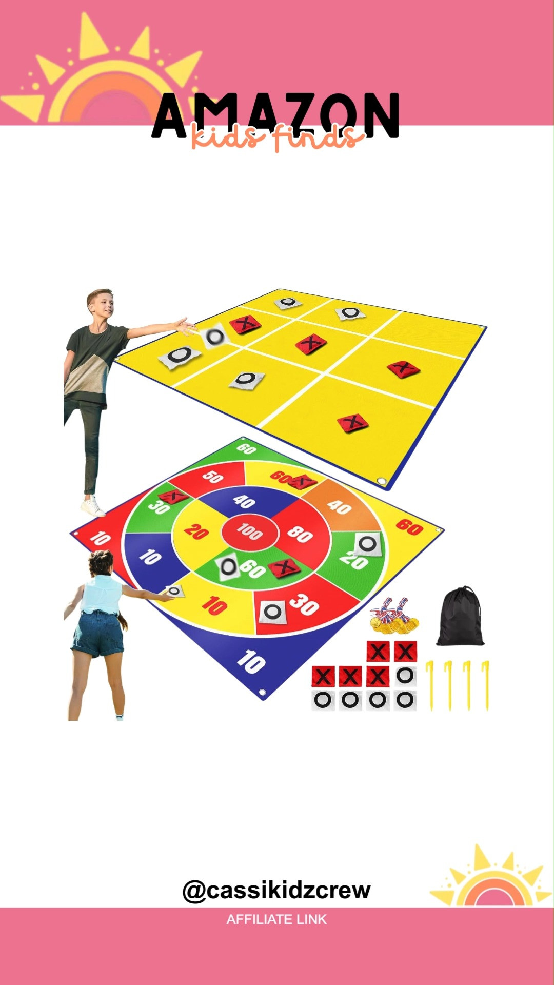 2‑in‑1 Giant Bean Bag Toss and Large Tic Tac Toe Outdoor Games bring energy and laughter to every backyard. Kids and adults enjoy playful competition with endless summer fun. 🌞🎯🙌  

#BeanBagToss #TicTacToe #OutdoorGames #KidsToys #FamilyFun #BackyardGames #PartyGames #SummerActivities #FunForAllAges #CreativePlay 

 #LTKHome #LTKSaleAlert #LTKKids