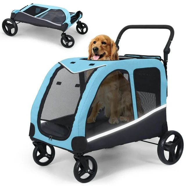 Dog Stroller For Large Dogs, Extra Large Pet Stroller For For Medium Dogs, Dog Stroller For 2 Dog... | Walmart (US)