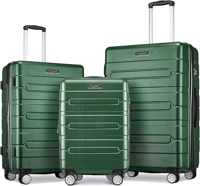 Fochier 3 Piece Expandable Luggage Sets for Women Man, Hard Shell Rolling Suitcase Set with 4 Spi... | Amazon (US)