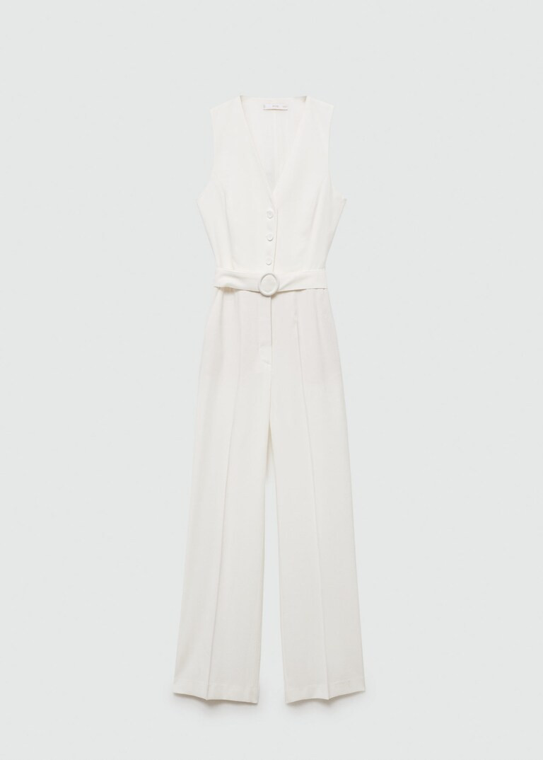 Belt long jumpsuit -  Women | Mango USA | MANGO (US)