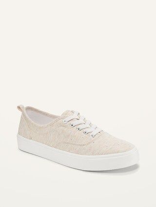 Speckled Jersey-Knit Elastic-Lace Sneakers for Girls | Old Navy (US)