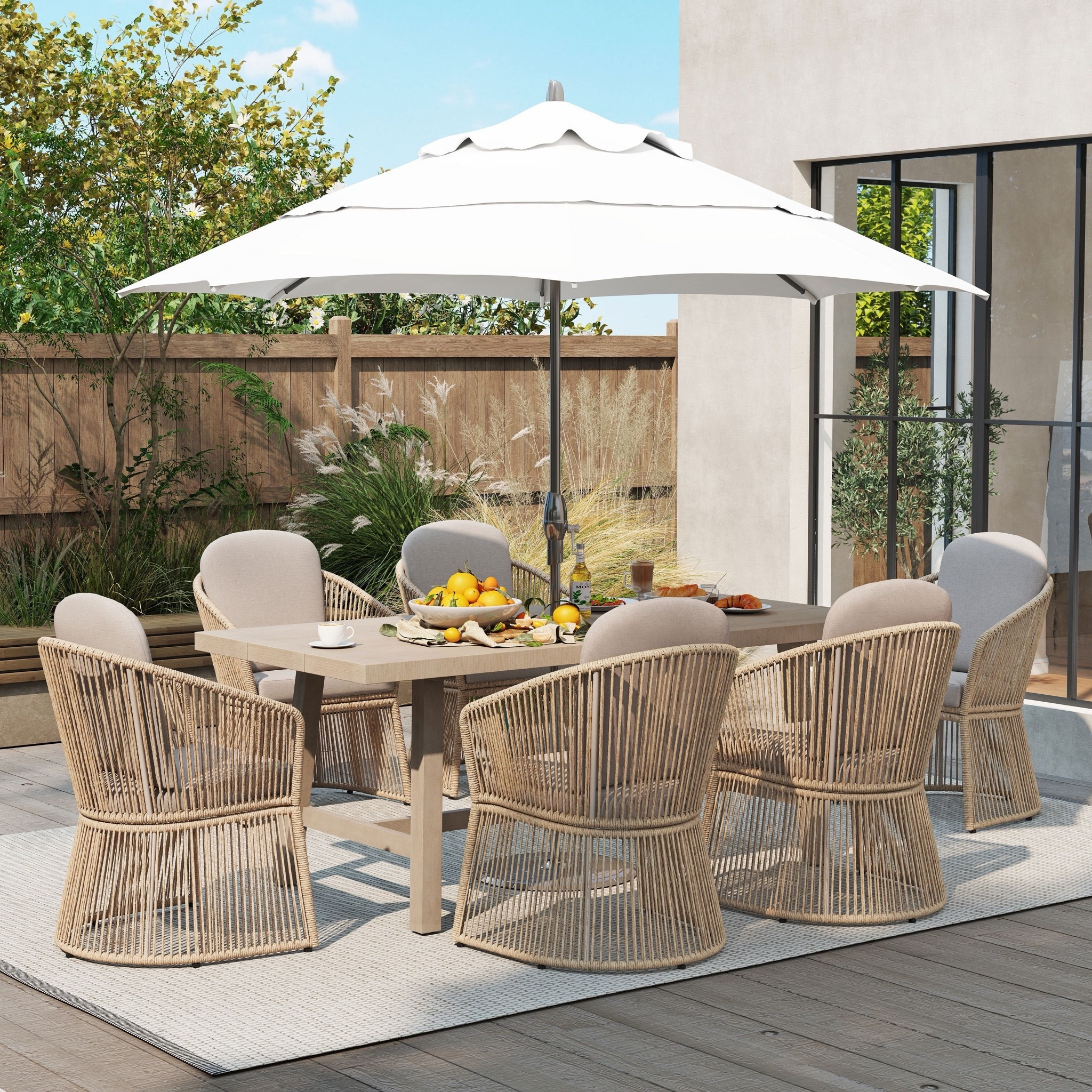 Inspired by alfresco summer dining, the Rectangular Outdoor Dining Set with Cushions creates a welcoming space for shared meals, long conversations, and golden-hour gatherings. Its clean rectangular design and cushioned seating make outdoor entertaining feel effortless and elevated. ON SALE and under $1,200.

Keywords:

* outdoor dining set
* rectangular dining set
* patio dining furniture
* outdoor table set
* cushioned dining chairs
* backyard dining set
* garden furniture set
* alfresco dining
* patio entertaining furniture
* outdoor seating set
* modern outdoor furniture
* family dining set
* summer patio furniture
* outdoor lifestyle
* garden party furniture
* outdoor dinner setup
* elegant patio set
* backyard entertaining
* outdoor furniture set
* stylish patio dining

#LTKSaleAlert #LTKHome #LTKSeasonal