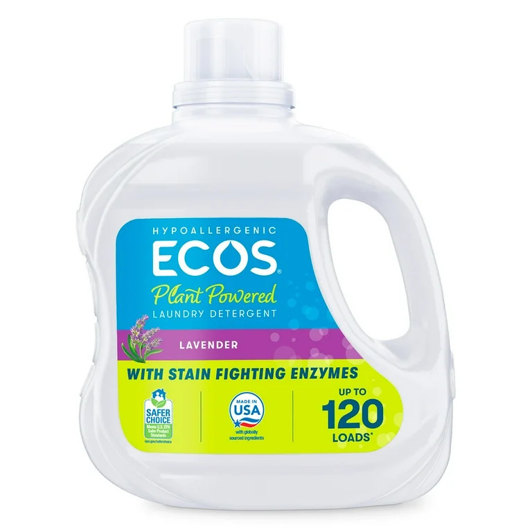 ECOS Hypoallergenic Liquid Laundry Detergent for Sensitive Skin, Lavender, 120 Loads, Laundry Soa... | Walmart (US)