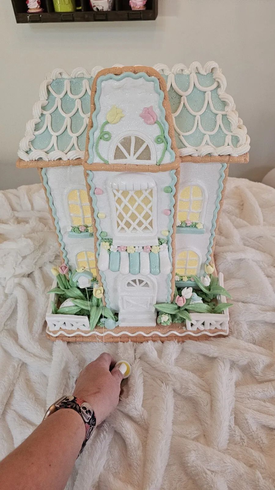 NEW Martha Stewart Glittery Easter Gingerbread Light Up Easter/Spring House...  | eBay | eBay US