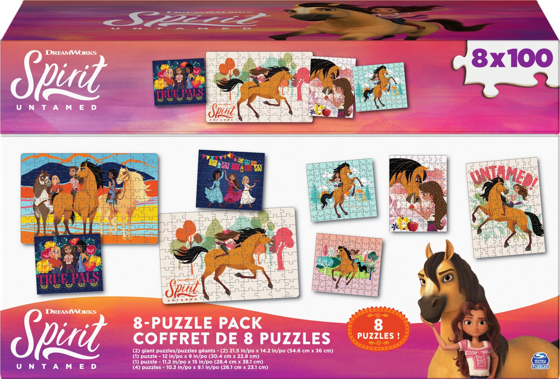 DreamWorks, Spirit Untamed 8-Pack 100-Piece Puzzles, for Kids 4 and up | Walmart (US)