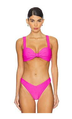 BEACH RIOT Sophia Bikini Top in Ultra Pink from Revolve.com | Revolve Clothing (Global)