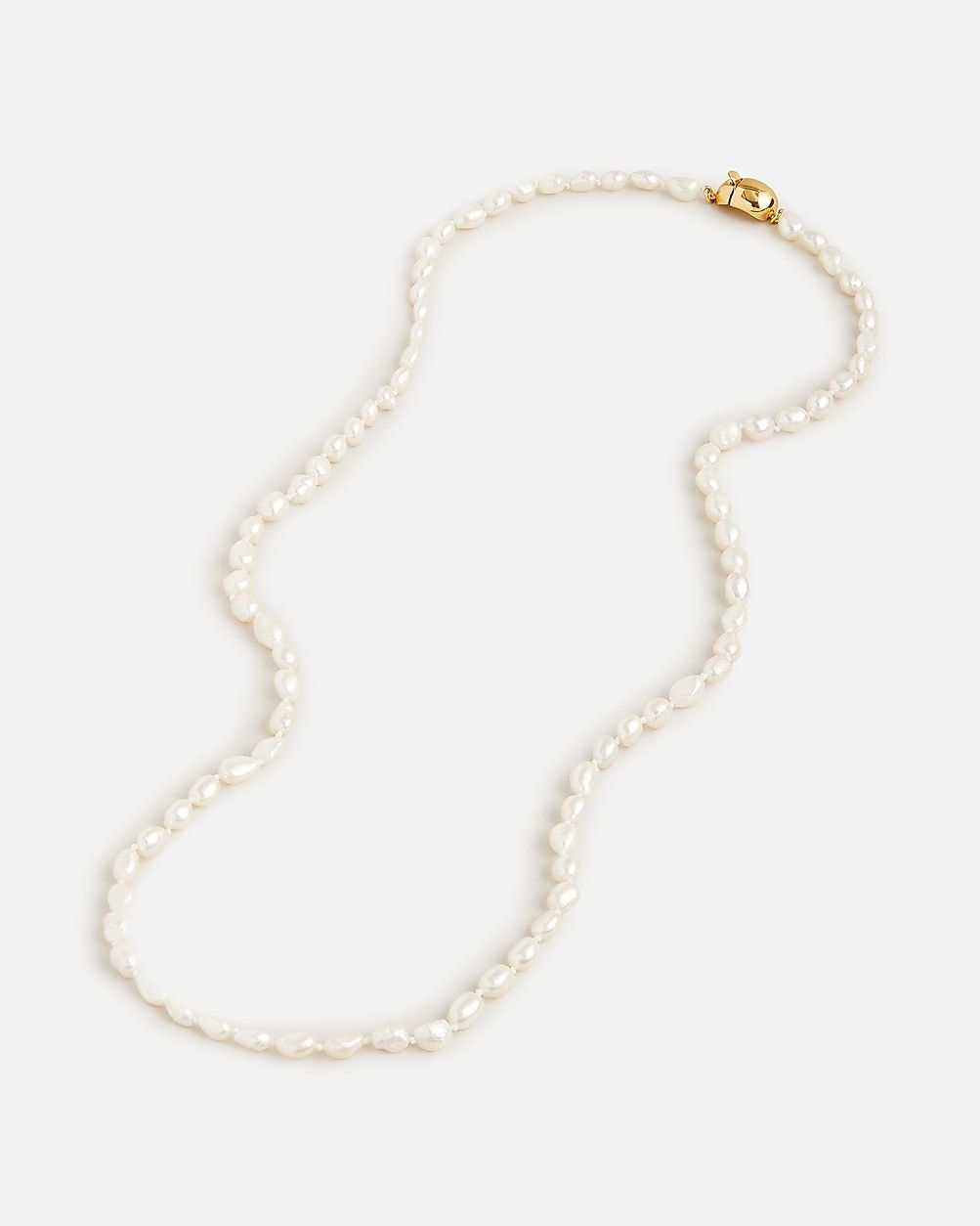 Long freshwater pearl and gold necklace | J.Crew US