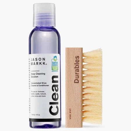 Jason Markk Sneaker Cleaner Essential Kit, Includes Cleaning Solution & Durables Brush, Gray, One Size, 2 Piece | Walmart (US)