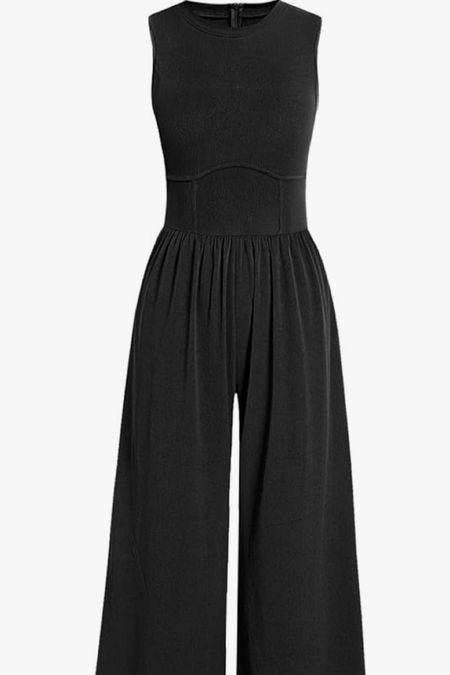 The perfect everyday jumpsuit. Spandex, pockets, wide leg, sleeveless and corset top. 

TTS. 

#LTKstyletip #LTKfindsunder50