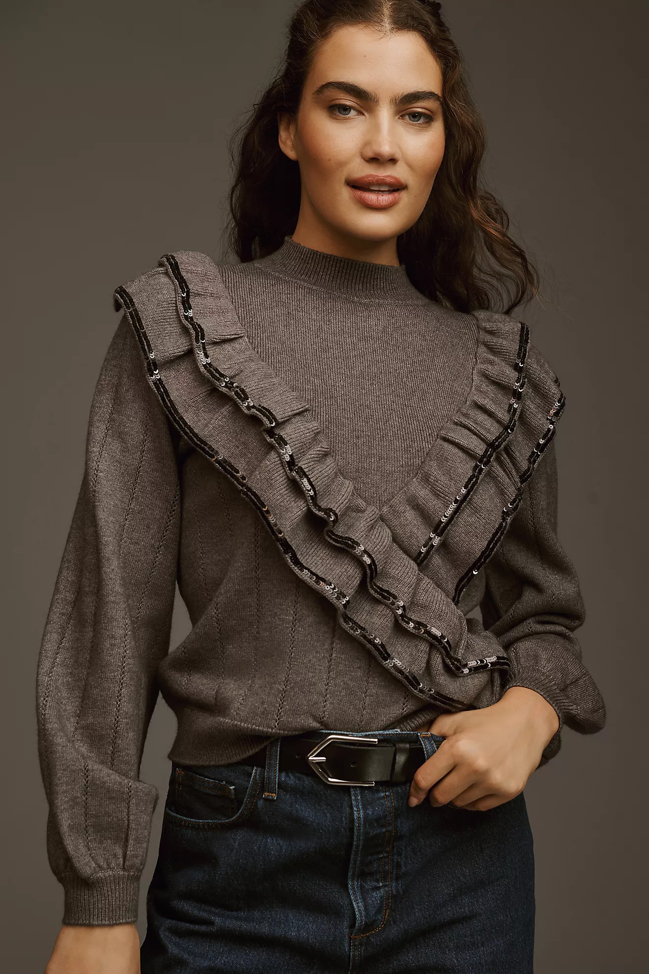 Caballero Ruffle Sweater | Anthropologie (US)