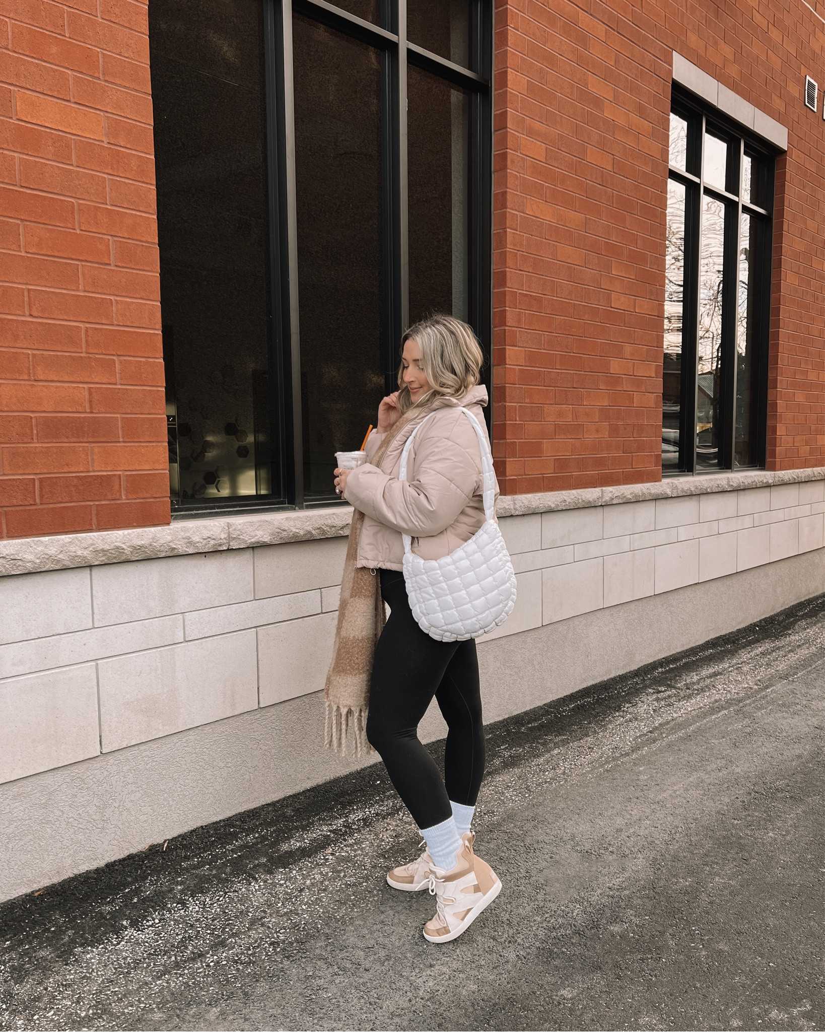 Neutral winter outfit - Amazon puffer jacket and bag, my fave black leggings, Sorel wedge sneaker boots. Linked similar scarves 

Midsize fashion, winter ootd


#LTKmidsize #LTKSeasonal #LTKstyletip