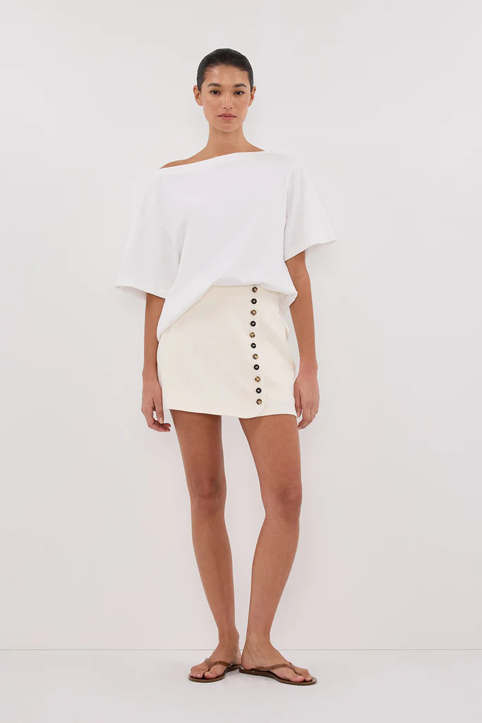 DEMI CREAM TAILORED SKORT | DISSH