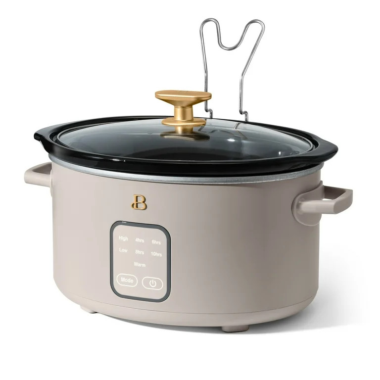 Beautiful 4Qt Slow Cooker with Touch-Activated Display, Porcini Taupe by Drew Barrymore | Walmart (US)