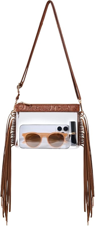 Clear Bag for Stadium Events, Stadium Approved Small Clear Purse for Women, Crossbody Bag for Con... | Amazon (US)
