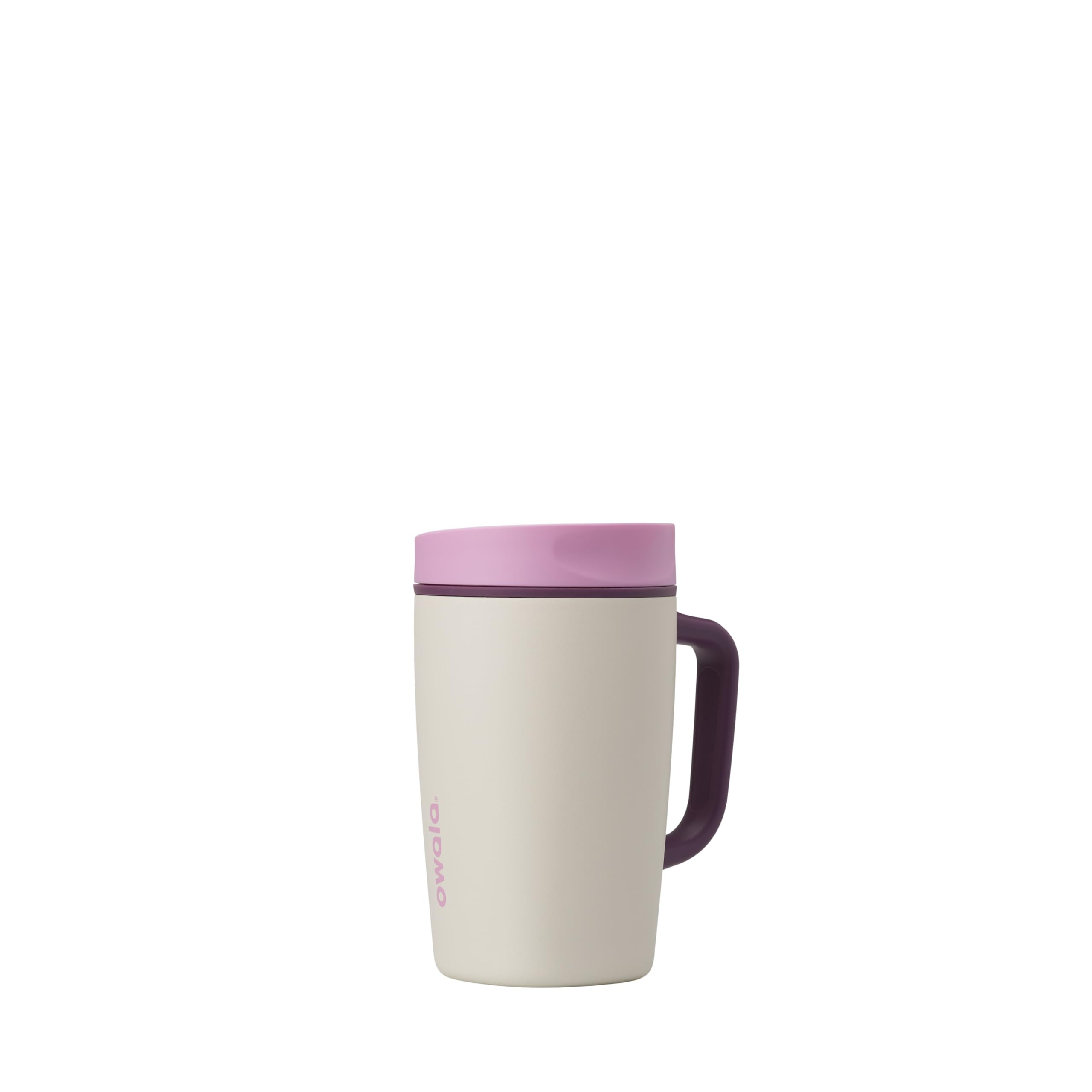 Owala SmoothSip Slider Stainless Steel Insulated Travel Mug with Handle, 100% Leak Proof, For Hot... | Amazon (US)