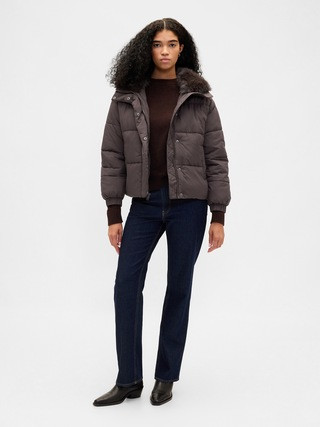 Faux Fur-Trim Puffer Jacket | Gap (US)