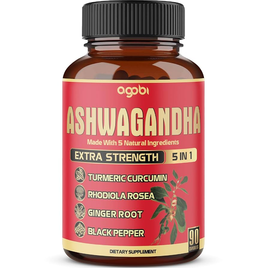 90 Capsules - Ashwagandha Supplement Capsules - Ginger Root, Turmeric, Rhodiola Rosea & Black Pep... | Amazon (US)