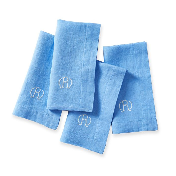 Italian Washed Linen Dinner Napkins, Set of 4 | Mark and Graham